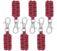 GALPADA 6pcs Paracord Zipper Pulls Replacement with Metal Clasp, Sturdy Nylon and Iron Material, Reusable for Jackets and Backpacks, for Traveling and Commuting