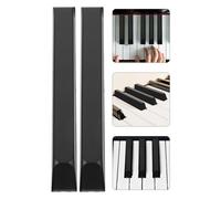 GALPADA 6pcs Piano Keytops Replacement Plastic Black Keys Fit for Piano Repair Accessories Easy Install Classic Design Compatible with Models