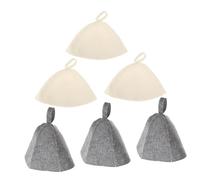 GALPADA 6pcs Portable Reusable Felt Sauna Hats Water Absorption Heat Insulation Caps for Home Spa Bath Hair Protection Lightweight Breathable Comfortable
