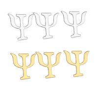 GALPADA 6pcs Psychology Psi Symbol Brooch Pin Alloy Badges for Lapels Backpacks Hat Brooch Pins Fun