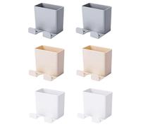 GALPADA 6pcs Punch Free Racks Mobile Phone Charging Racks Remote Controller Holders Wall Mounted Abs Storage Box for Household Video Watching While Showering