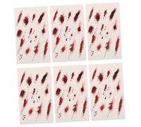 GALPADA 6pcs Realistic Fake Wounds Stickers for Halloween Party Decorations Skin Friendly Decals for Vampire Makeup and Theatrical Props Easy Application and Removal