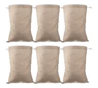 GALPADA 6pcs Reusable Burlap Drawstring Bags Vegetable Potato Storage Sacks Food Container Pouches Tear-Resistant Jute Bags for Kitchen Organization