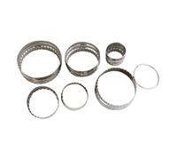 GALPADA 6pcs Round Stainless Steel Biscuit Cutter Set Dual-Edged Fluted and Smooth Cookie Moulds for Baking Cookies Biscuits Crackers Versatile Kitchen Bakeware for Home and Professional