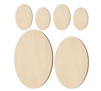 GALPADA 6pcs Round Wood Circles for DIY Crafts, Lightweight and Portable Craft Wood Boards, 1/8 Inch Thick Beige Wooden Panels for Indoor Painting and School Art Projects