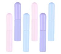 GALPADA 6pcs Silicone Lip Brush Set with Lid Multi-purpose Lipstick Applicator and Lip Gloss Scrubber for Travel and Professional Use, Easy to Carry and Gentle on Skin