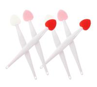 GALPADA 6pcs Silicone Lip Scrub Brush with Long Handle for Gentle Exfoliation and Nose Cleaning Double Sided Design for Deep Facial Pore and Cosmetic Residue Removal Portable Beauty Tool