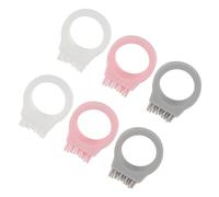 GALPADA 6pcs Silicone Ring Toothbrushes with Ergonomic Grip for Hikers, Easy to Store Tiny Traveler Use Toothbrushes for Hiking and Camping