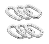 GALPADA 6pcs Small Oval Carabiner Necklace Clasps Jewelry Making Connectors with Gold Plating Wear-Resistant Pendant Rings for Bracelets and Necklaces Quick Release Enhancers for Daily and