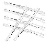 GALPADA 6pcs Stainless Steel Duckbill Crafting Tweezers Flat Wide Tip Precision Hobby Tweezers for Stamps Photos Eyelash Application with Bent Tips