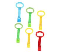 GALPADA 6pcs Standing Pull Rings Boy Girl Crib Tools for Enhanced Stability Support Safe Hand Pull Rings with Smooth Edges Design for Early Learning and Confidence Building