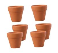 GALPADA 6pcs Terracotta Clay Flower Pots with Drainage Nonslip Base Small Succulent Planters for Indoor Outdoor Office Desk Decor