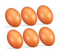 GALPADA 6pcs Wooden Fake Eggs for DIY Wood Crafts Unfinished Blank Wood Eggs with Realistic Texture Smooth Surface Sturdy Craft Balls for Painting Engraving Party Decorations