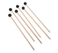 GALPADA 6Pcs Wooden Mallets for Percussion Instruments Rubber Head Marimba Hammers for Tongue Drum Easy to Use Lightweight for Beginners