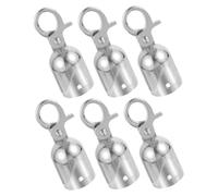GALPADA 6pcs Zinc Alloy Rope End Stoppers with Hooks Fasteners for Guardrail Lanyard and Reception Barrier Ropes Easy to Install Accessories for Event and Crowd Control