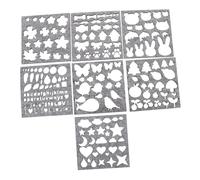 GALPADA 7 Pcs Needle Felt Mould DIY Felting Craft Stencils Wool Embroidery Shaping Mold Kit for Beginners and Hobbyists, 10x10cm Templates for Wool Applique and Felt Craft Projects