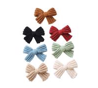 GALPADA 7pcs Boy Girl's Bowknot Hair Clips Decorative Hair Accessories for Girls Easy to Use Non-slip Design for Various Outfits and All Ages Random Colors