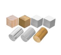 GALPADA 7pcs Density Cube and Cylinder Set for Science Experiments with Copper Iron Aluminum Blocks Metal Teaching Tool for Physics Education and Material Density Demonstrations