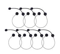GALPADA 7Pcs Fake Microphone Headset Prop Set for Rock Star Costume, Black Mini Microphones for Party Favor, Cosplay Accessory for Singing, Festival and Birthday Role Play