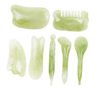 GALPADA 7Pcs Gua Sha Massage Board for Face Wear Resistant Material Polished Facial and Neck Scraping Tools for Deep Oil Absorption and Collagen Boosting Mixed Style