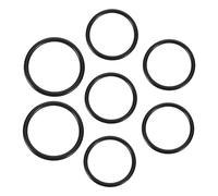 GALPADA 7Pcs Singing Bowl Rubber Rings Portable Black Rubber Bowl for Fixing Suitable for Buddhist Using