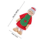 GALPADA 7pcs Wooden Family Doll with Movable Joints Pretend Play for Safe Wood and Cloth Material Enhances Imagination and Social Skills for Doll Houses and Role-playing Games