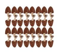 GALPADA 8 Pairs Horn Toggle Buttons for Coat Replacement Pu Leather Material with Cotton Thread, Comfortable Wear and Clothing Repair Accessories for Winter Sweater, Blazer, and Different