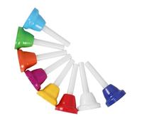 GALPADA 8 Pcs Colorful Musical Handbell Diatonic Percussion Instruments Educational for Music Teaching Festivals and Parties Safe Sturdy Design to Enhance Musical Skills and Hand Eye