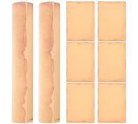 GALPADA 8 Sheets Vintage Letter Writing Paper in Orange, Decorative Retro Style A5 Paper for Printing and Writing, Unique Charming Stationery for Personal Letters and Invitations