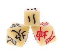 GALPADA 8-Sided Divination Dice Set for Tarot Reading Polyhedral Resin Dices for Tabletop Games Chinese Jing Dices Game Prop for Fortune Telling and Occult Practices