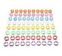 GALPADA 80pcs Colorful Poultry Leg Bands 16mm Chicken Duck Goose Identification Rings Open Clip for Bird Marking and Leg Tagging Random Color