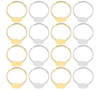 GALPADA 80pcs Metal Finger Ring Bases DIY Accessories Creative Unique Ring Finding Tray for Handmade Jewellery Making Crafts