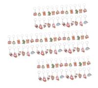 GALPADA 84 Pcs Key Chain Christmas Tree Decoration Holiday Keychain Christmas Party Favors Lovely Keychain Gingerbread Keychain Xmas Bag Pendants Christmas Goodie Bag Filler Acrylic