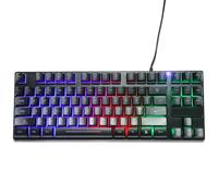 GALPADA 87-key USB Wired Gaming Keyboard with Rgb Backlight, Waterproof Design and Hover Keys, Plastic Construction for Silent Computer Gaming Use