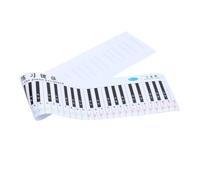 GALPADA 88-key Piano Keyboard Practice Chart Staff Notation, English Key Labels and Sharps/flats, Black and White Simulation Aid for Beginners and Music Students