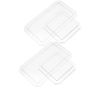 GALPADA 8pcs Acrylic Quilting Templates with Rectangle and Square Shapes, Easy Tracing and Visibility, for Sewing and DIY Fabric Cutting Projects