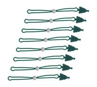 GALPADA 8Pcs Adjustable Non-Slip Christmas Decoration Hooks with Green Silicone Cable Ties for Hanging Baubles, Wreaths, and Xmas Ornaments on Tree Reusable Multi-Function Holiday Hangers