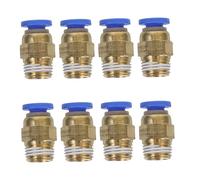 GALPADA 8pcs Air Compressor Quick Connect Fittings Push to Connect Pneumatic Connectors for High Pressure Space Efficient Design Leak Performance for Tight Spaces