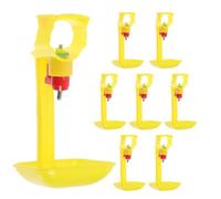 GALPADA 8pcs Automatic Poultry Water Feeding Cups for Quail and Pigeon Yellow Pp Plastic Chicken Water Dispenser for Home and Commerce Chicken Poultry Farms