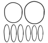 GALPADA 8pcs Black Rubber Elastic Bands for Microphone Shock Mount, Anti-vibration Mic Clamp Straps with Easy-on Design and Durability, for Studio Recording and Busy Environments