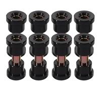 GALPADA 8pcs Black Steel Leaf Spring Bushing Set for Golf Cart Front and Rear Suspension Golf Cart Accessories Replacement Kit for Buggy Maintenance