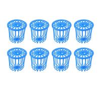 GALPADA 8pcs Blue Parrot Plastic Food Feeding Basket for Birds, Bitten Resistant Cage Storage Basket, Can Be Fixed on Cage for Fruits and Vegetables