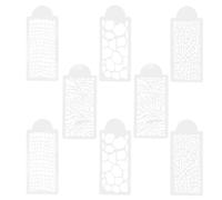 GALPADA 8pcs DIY Cake Decoration Printing Templates Lightweight Pet Lace Decorative Hollow Stencils with Different Patterns for Handmade Cake Decorating