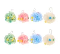GALPADA 8pcs Exfoliating Shower Loofah Pouf Balls Soft Mesh Bath Scrubber for Deep Cleansing Rich Generation Versatile for Home Travel Bathroom Essentials