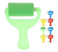 GALPADA 8pcs Foam and Plastic Paint Roller Set and Small Paint Brush for Featuring Easy Cleaning and Versatile Use, for DIY Craft and Painting Activities