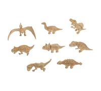 GALPADA 8Pcs Golden Dinosaur Models Realistic Figures for Decorative for Birthday Parties Educational Science Play Safe Non Toxic