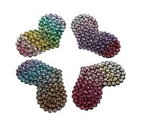 GALPADA 8pcs Gradient Heart-shaped Hair Clips for Teens Lightweight Snap Barrettes for School Party Wedding Prom