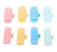 GALPADA 8pcs Hair Curlers Heatless Plastic Rollers for Women and Quick Styling Bang Hair Roller Set with Precision Curling Clips for Heatless Curls