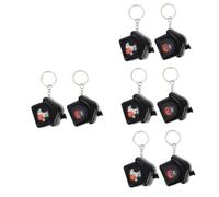 GALPADA 8pcs Halloween Keychains Pumpkin Ghost House Keychain for Festive Celebrations Lightweight Bright for Halloween Party Decorations and