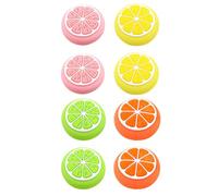 GALPADA 8pcs Joystick Grip Cover Thumb Grips Silicone Smooth Surface Wear Resistant Lemon Fruit Design for Gameplay and Game Machine Protection Assorted Colour Random Color
